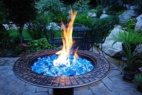 Vista 4 de Blueberry Firepit vidrio Bolsa de tamaño mediano, 22 Lb