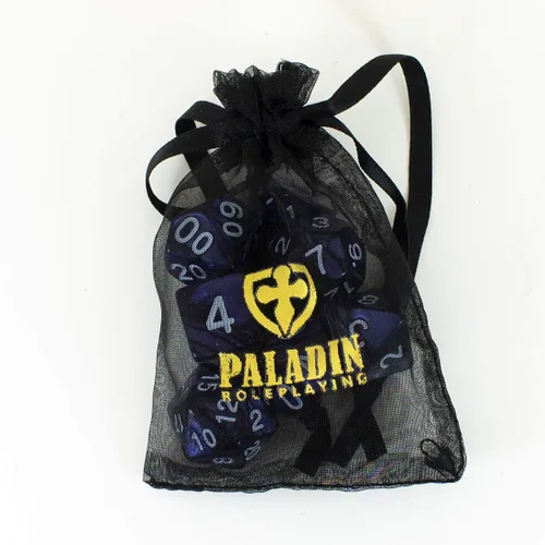 Vista 4 de Blue Pearl RPG Dice - Juego completo poliédrico - 'Nightfall