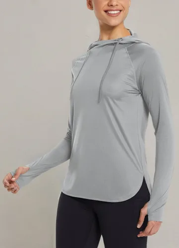 Vista 8 de baleaf Camiseta de protección solar con capucha para mujer, con protección solar UPF 50+, manga larga, protección UV, protección contra erupciones