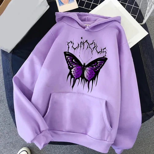 Vista 3 de Ollysqiar Sudadera de manga larga con estampado para mujer, blusa sin botones, color sólido, con capucha, cremallera para mujer