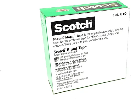 Vista 3 de Scotch Magic Tape 810 Recambio (3/4 in X 1500 in) 4 Rollos