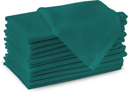 Vista 28 de Encasa XO Juego de 12 servilletas de tela de cóctel Servilletas de mesa de algodón puro Tamaño (9 x 9 pulgadas) B gris sólido Lavable a