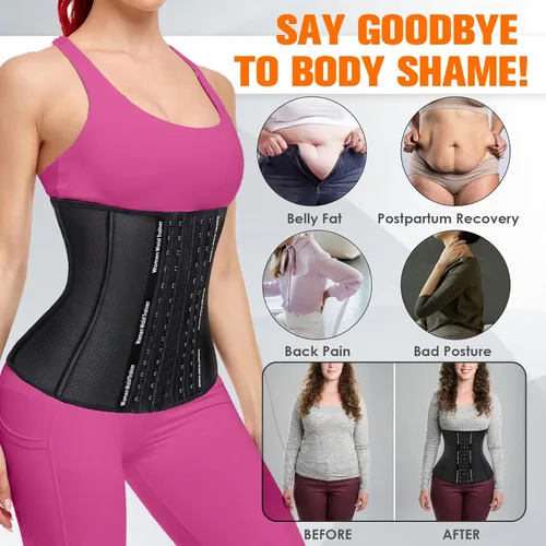 Vista 2 de YADIFEN Waist Trainer for Women,Zipper Corset Body Shaper for Tummy Control Neoprene Cincher Sweat Sauna Vest Tank Top