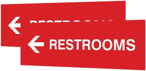 Vista 53 de Signs ByLITA Basic Restrooms - Letrero direccional para pared o puerta (negro), pequeño (paquete de 1)