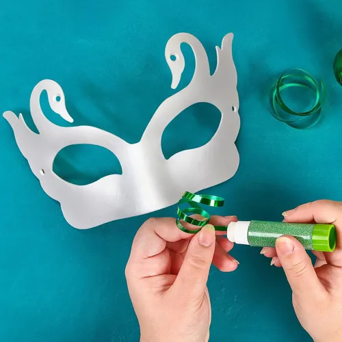 Vista 4 de Qavctw DIY White Masks Paper Cosplay Christmas Party Mask Unpainted Plain Craft Masquerade Masks