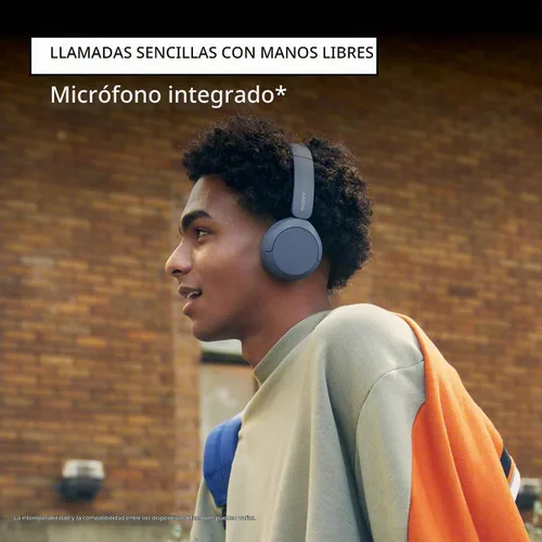 Vista 4 de Sony WH-CH520 - Auriculares inalámbricos Bluetooth con micrófono, color negro Cómodo diseño ligero, batería de hasta 50 horas con carga rápida