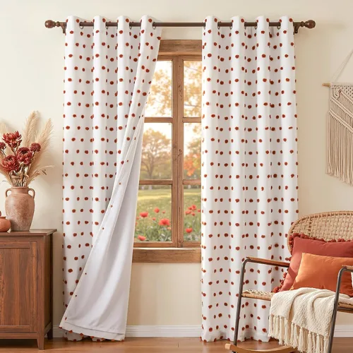 Vista 33 de MYSKY HOME - Cortinas opacas rosadas para dormitorio de niñas de 54 pulgadas de largo, cortinas cortas para tratamiento de ventanas, 100% cortinas