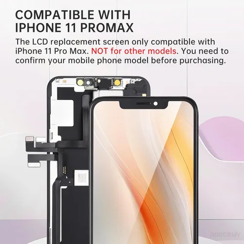 Vista 2 de Para iPhone 11 Pro Max Reemplazo de pantalla ensamblada con auricular de altavoz de oído Pantalla LCD táctil 3D Digitalizador de proximidad y sensor