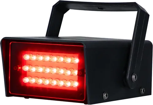 Vista 13 de ENUOLI Mini luz estroboscópica LED de color blanco con 24 LED superbrillantes de control de velocidad variable para clubes de Navidad, efecto