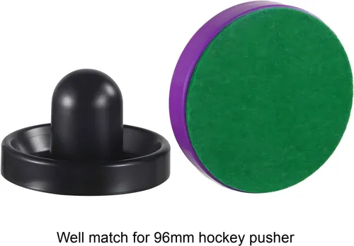 Vista 4 de Gejoy 94 mm Hockey Paddle Pads Self Adhesive Replacement Hockey Mallet Felt Pads Green Felt Sticker for 96 mm Pushers