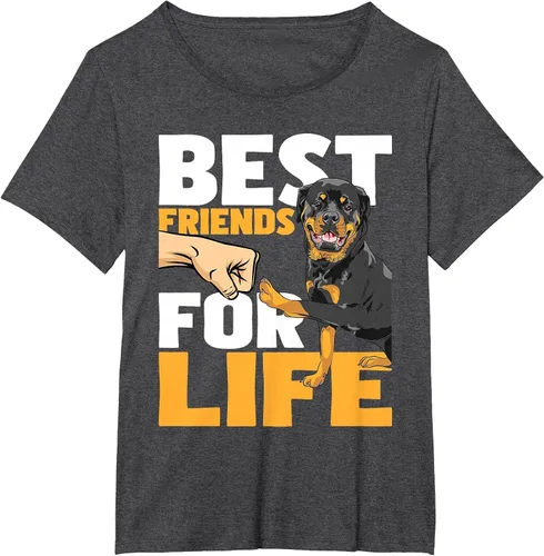 Vista 12 de Best Friends for Life - Rottweiler Animal Dog Lover Breeder T-Shirt