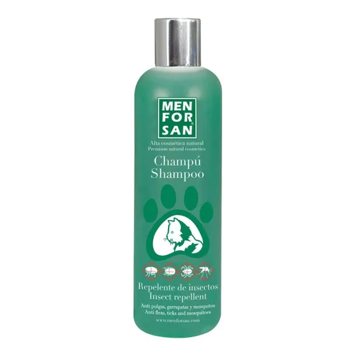Vista 2 de Champú antipulgas Menforsan herbal 300 ml Gato Repelente de insectos