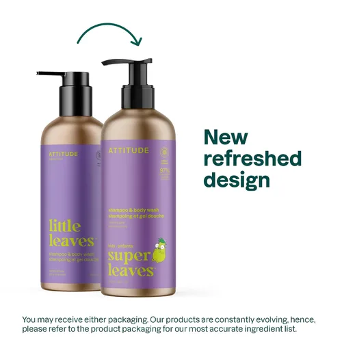 Vista 2 de ATTITUDE Champú y gel de baño para niños, limpiador de cabello y cuerpo verificado por EWG, jabón dermatológicamente probado, productos de baño a