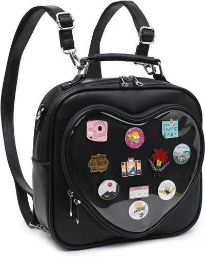 Vista 2 de CHERRY SAUCE Ita Bag Multi-Purpose Backpack Crossbody Heart Purse Kawaii Pin Display Bag for Cosplay