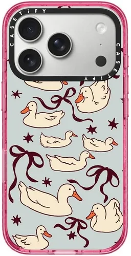 Vista 57 de CASETiFY Impact iPhone Air Case [Delgada/Compatible con Magsafe / 8.2 ft. Protección contra Caídas de Grado Militar 4X] - Lazos - Rosa Arcos