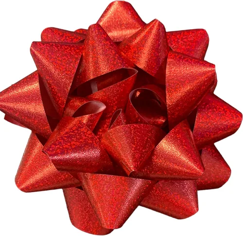Vista 10 de Lazo de regalo brillante con purpurina dorada de 8 pulgadas, lazo gigante autoadhesivo para envolver regalos con facilidad, elegancia para despegar
