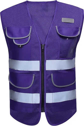 Vista 13 de Shine Bright Chaleco de seguridad – Alta visibilidad con correas reflectantes y bolsillos – Premium, suave, duradero y transpirable