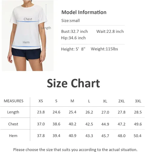 Vista 7 de THE GYM PEOPLE Camisetas de entrenamiento de manga corta para mujer, camisetas de yoga transpirables con aberturas laterales