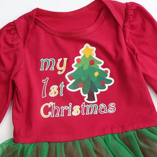 Vista 3 de FANCYINN Disfraz de elfo para niñas pequeñas, disfraz de elfo para recién nacido, mameluco de Navidad