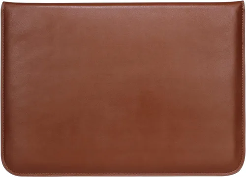 Vista 2 de 13-13.6" Brown Leather Laptop Sleeve with Stand Function for Commute