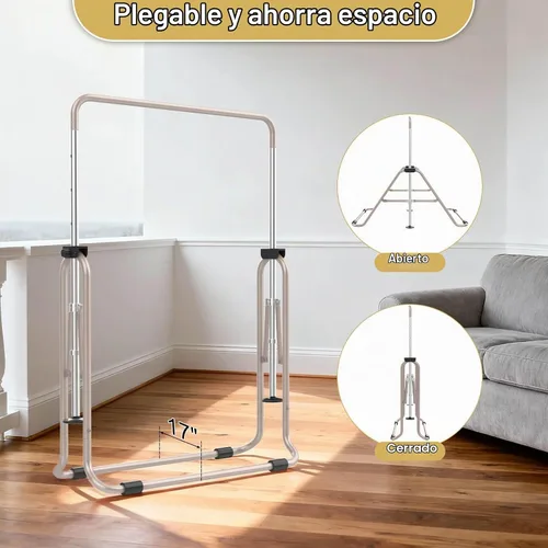 Vista 4 de SHIWEI Gymnastics Bar for Kids, Gymnastic Kip Bar 5-Height Adjustable Home
