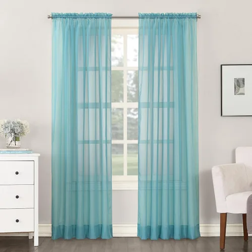 Vista 11 de No. 918 Emily Panel de cortina de gasa transparente Gris antracita