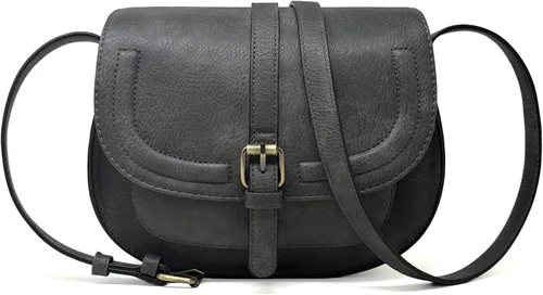 Vista 14 de Bolsa cruzada de cuero vegano para mujer, pequeña, para colgarla en el hombro, monedero, estilo bohemio Beige