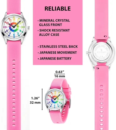 Vista 4 de Reloj para niños, relojes para niños de 8 a 12 años, reloj analógico para niños, reloj para niñas, relojes para niñas de 8 a 10 años, 3-5, 4, 7, 5