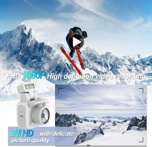 Vista 5 de Mini llavero de cámara retro mini cámara llavero integrado de 32 GB tarjeta de memoria la mejor opción para viajes Vlog fotografía regalos para niña