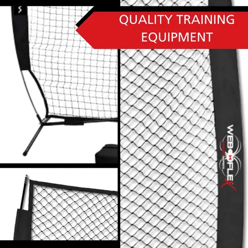 Vista 7 de Web Flex® 7x7 ft Portable Baseball & Softball Batting Practice Screen Net, Durable Nylon & Metal Frame, Protective Batting Net for Pitching &