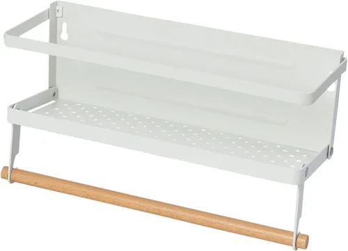 Vista 25 de Household Essentials Estante organizador magnético de metal, negro