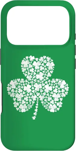 Vista 30 de Funda verde vintage con trébol relleno de trébol para iPhone 16