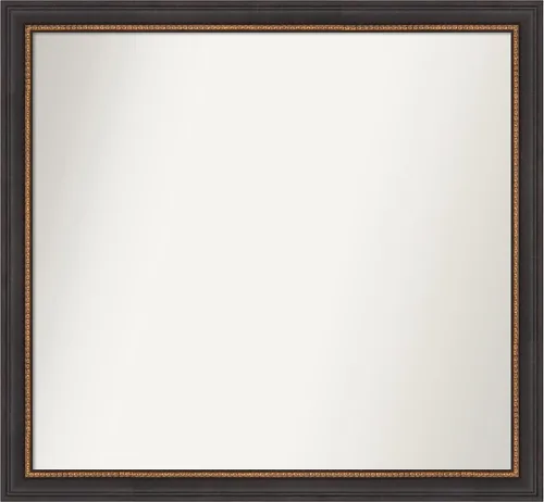 Vista 94 de Amanti Art Espejo de baño negro para sobre el fregadero, 23 x 23 pulgadas, espejo cuadrado negro Ashton, marco de madera tradicional mediano, se