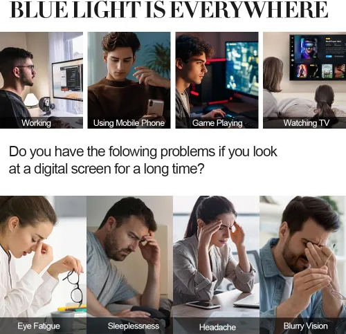 Vista 5 de NZKNP Blue Light Glasses for Woman Men,Blue Light Blocking Glasses,Clear Glasses