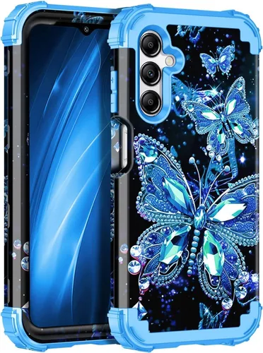 Vista 16 de Casetego Funda compatible con Galaxy A15 5G, que brilla en la oscuridad, tres capas, resistente, resistente, a prueba de golpes, protección