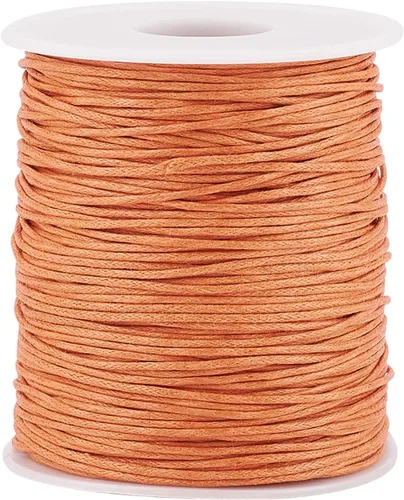 Vista 10 de Cordón de algodón encerado aguamarina de 100 yardas, hilo trenzado para cuentas de cordón de pulsera, collar de alambre de 0.039 pulgadas