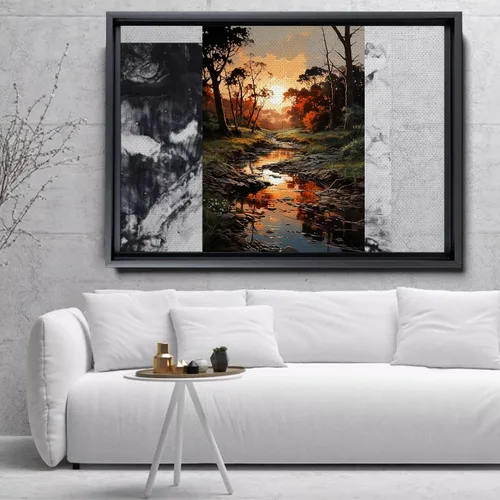 Vista 2 de print print Landscape Wall Art Print, Nature Framed Large Gallery Art, Minimalist Art (with hanging kit)