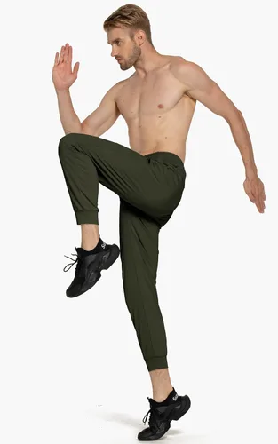 Vista 5 de M MAROAUT Pantalones deportivos para hombre, pantalones deportivos ligeros con bolsillos con cremallera, pantalones de entrenamiento para gimnasio
