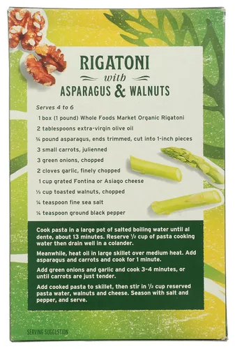 Vista 4 de Whole Foods Market, Rigatoni orgánico, 16 onzas
