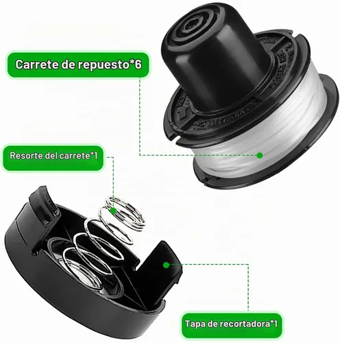 Vista 3 de RS-136 Repuesto para Black + Decker Weed Eater Bump Carrete de alimentación automática compatible con ST1000 ST4000 ST4500 GE600 CST800 ST6800