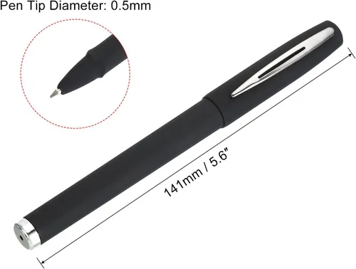 Vista 2 de PATIKIL Bolígrafos de gel de tinta negra, paquete de 20 bolígrafos de punta fina de 0.020 in, suministros de oficina de escritura suave con tapa