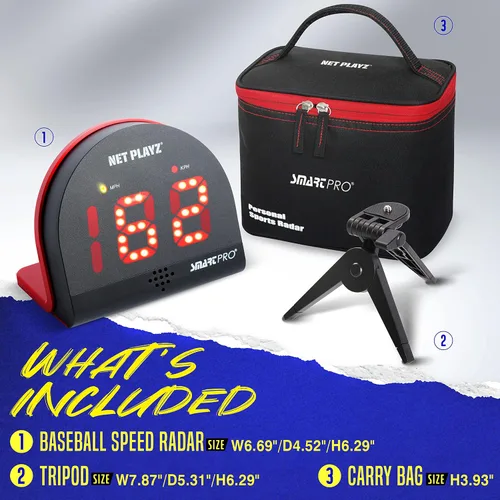 Vista 3 de Soccer Gifts Speed Radar - Medición de velocidad de disparo-detección de potencia, sensores de pistola de radar deportiva (manos libres) Ayudas