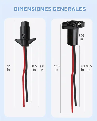 Vista 9 de Enchufe de motor de arrastre, enchufe y receptáculo de motor de arrastre de 12 V para Minn Kota, motor de arrastre impermeable de conexión rápida