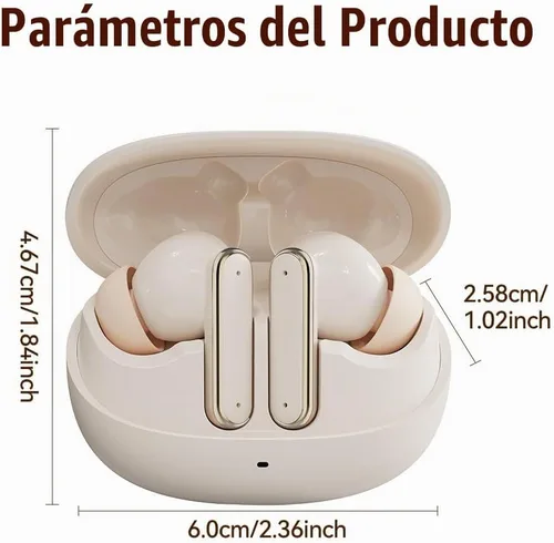 Vista 8 de Auriculares inalámbricos Bluetooth con control táctil, auriculares inalámbricos Bluetooth 5.4, auriculares inalámbricos 4-6H tiempo de reproducción