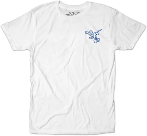 Vista 2 de Busch Outdoor Fresh from The Mountain Stream Beer - Camiseta unisex, Blanco y azul, Grande