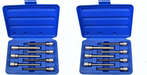 Vista 2 de Juego de dados Allen Allen extra largos 3/8 SAE de 7 piezas con estuche