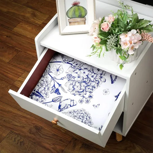 Vista 6 de Gersoniel 10 hojas de forros de cajones para aparadores, revestimientos de cajones perfumados, papel perfumado no adhesivo para estantes fragantes