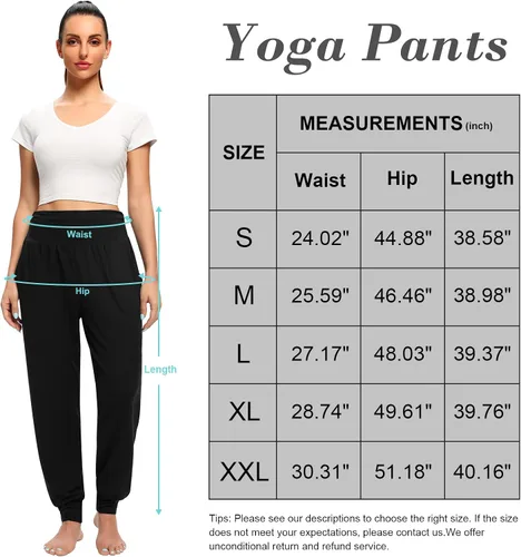 Vista 6 de Annenmy Pantalones deportivos de yoga de cintura alta para mujer con bolsillos, cómodos, ligeros, sueltos, para entrenamiento, elásticos, para mujer