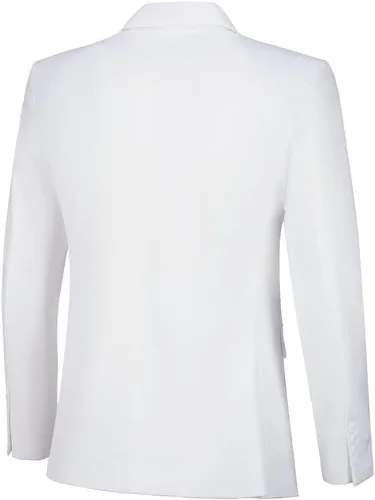 Vista 3 de Blazer para hombre casual para hombre, chaqueta de traje ajustado para hombre, traje de traje de solapa con muesca para hombre, abrigos deportivos