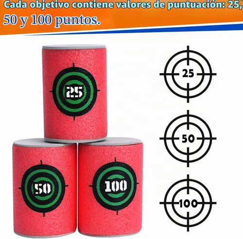 Vista 5 de POKONBOY Objetivo de bala suave, objetivo de dardos de bala EVA compatible con pistolas Nerf Blasters